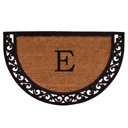 Calloway Mills Monogram Door Mat, Black, Natural, 18 in W x 30 in L 100101830E